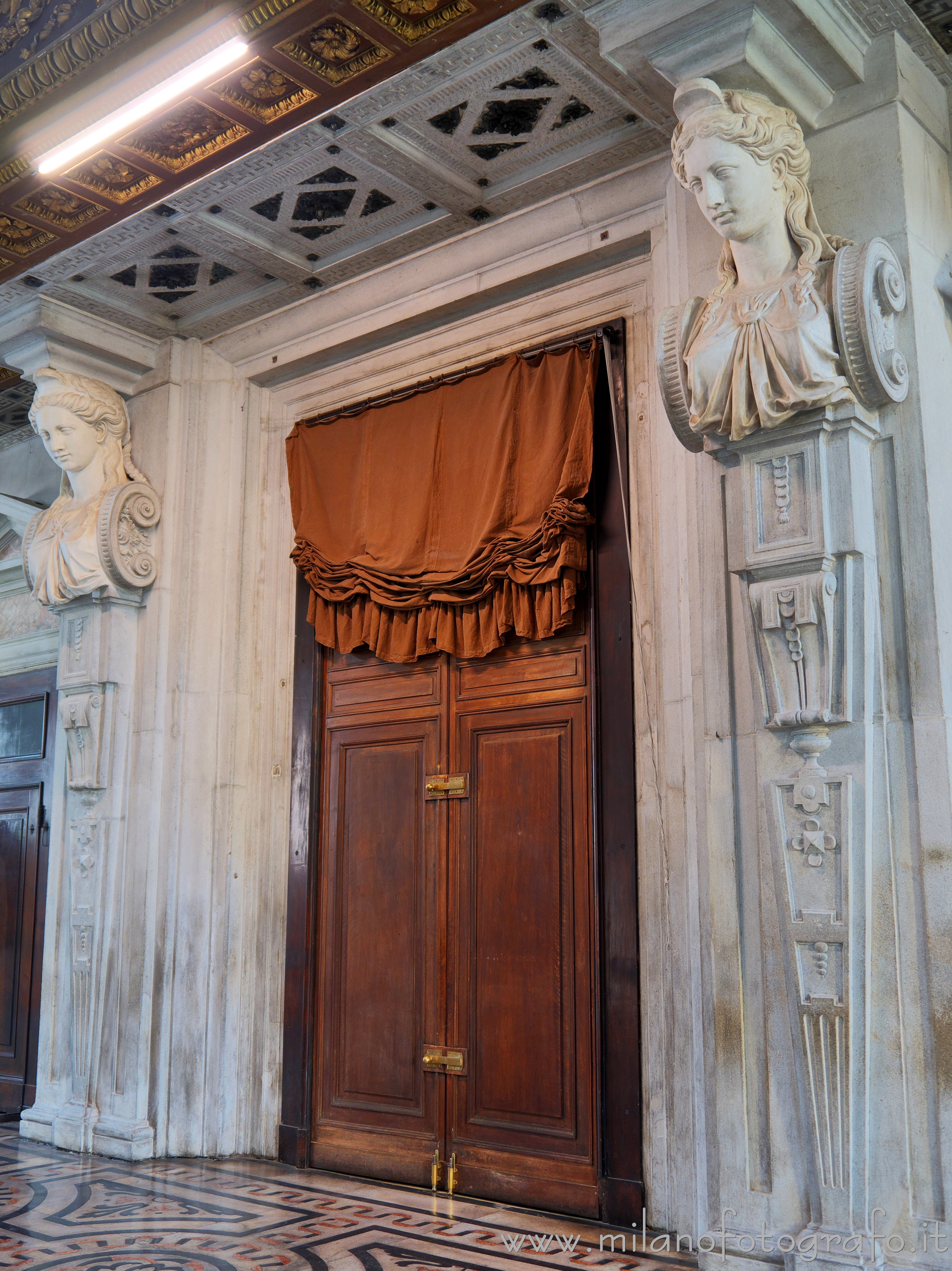 Milan (Italy) - Internal side of the main door of the Church of Santa Maria dei Miracoli